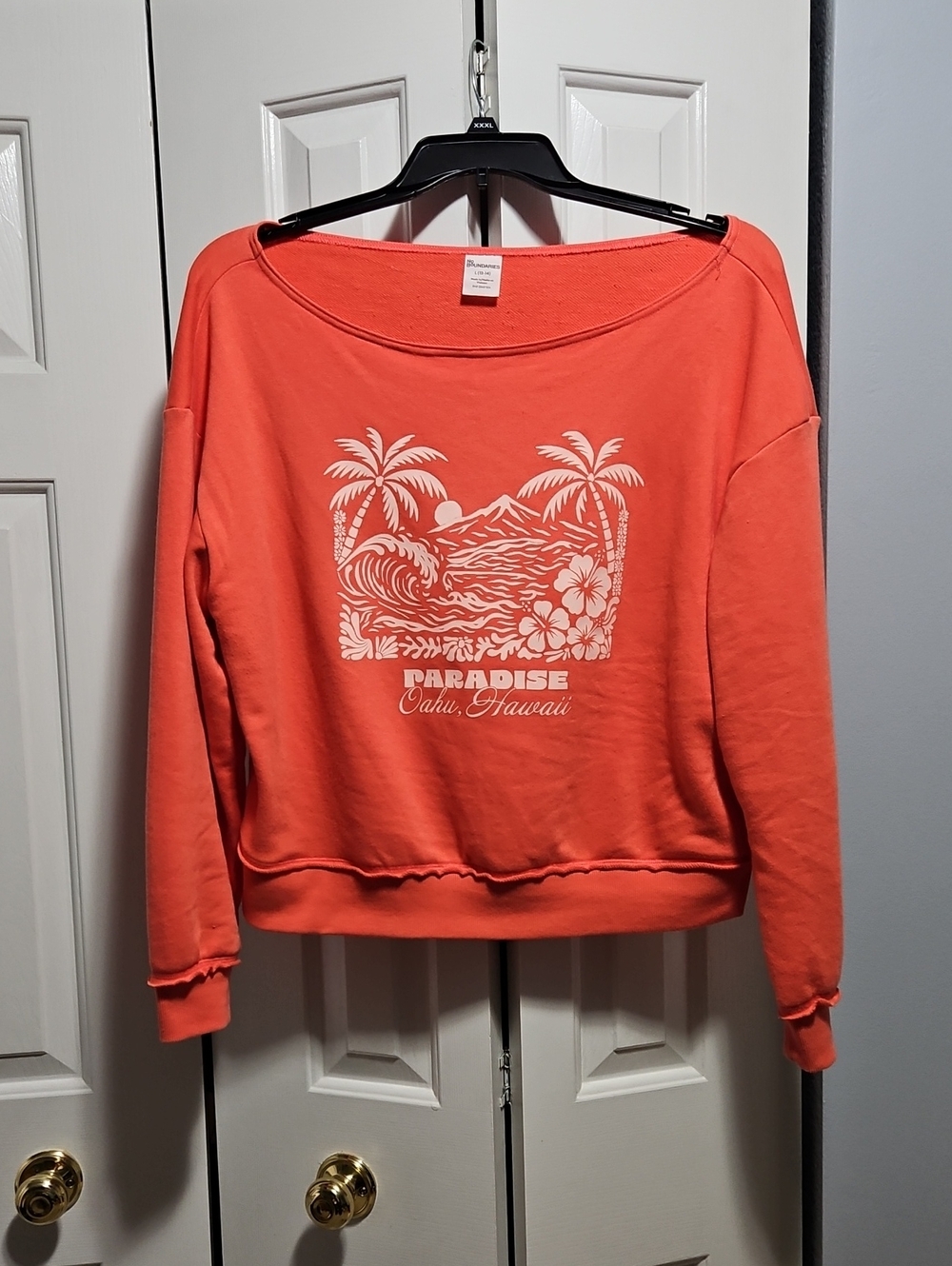 Off Shoulder Pullover Sweatshirt